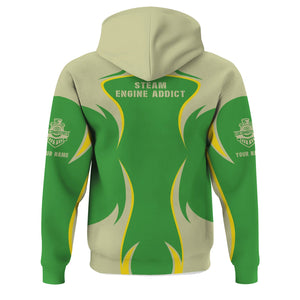 Railspirit Personalized Virginia & Truckee Railroad Hoodie Distinctive Flame Style Zip Up Hoodie For Steam Engine Addict