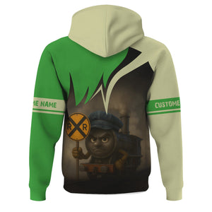 Railspirit Personalized Virginia & Truckee Railroad Hoodie Angry Train Hoodie Gift Idea For Train Lover