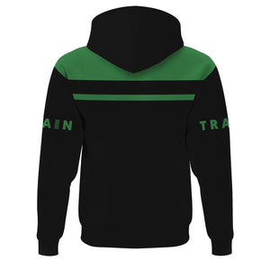 Railspirit Custom Name Burlington Northern Railroad Hoodie American Train Ticket Printed Zip Hoodie
