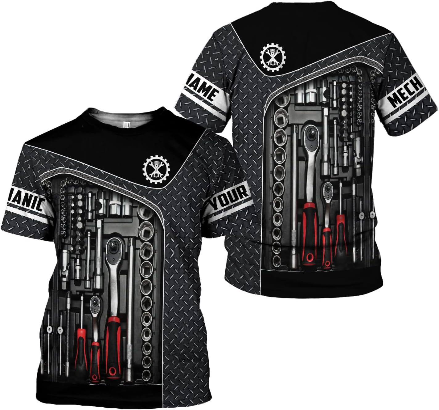 Personalized Name Mechanic Shirt 3D, Custom Name Mechanic Shirts, Tool Box Mechanic for Men and Women