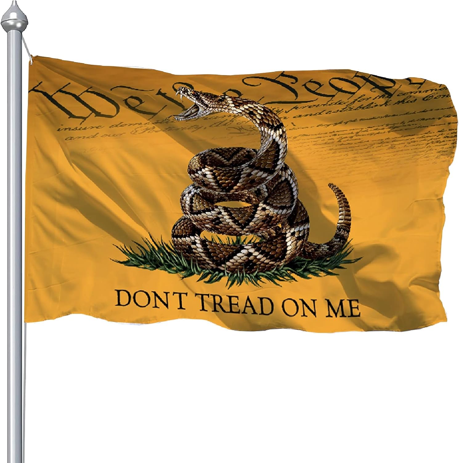 Don't Tread On Me Flag We The People Yellow Garden Flag Decoration For Indoor Outdoor