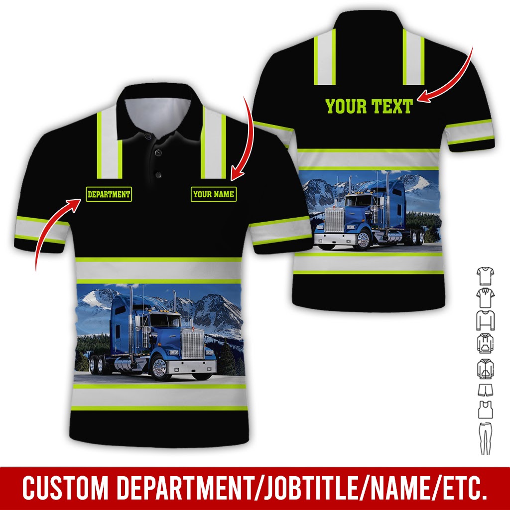 Custom Name Proud Trucker Uniform Clothes, Personalized Trucker Gear