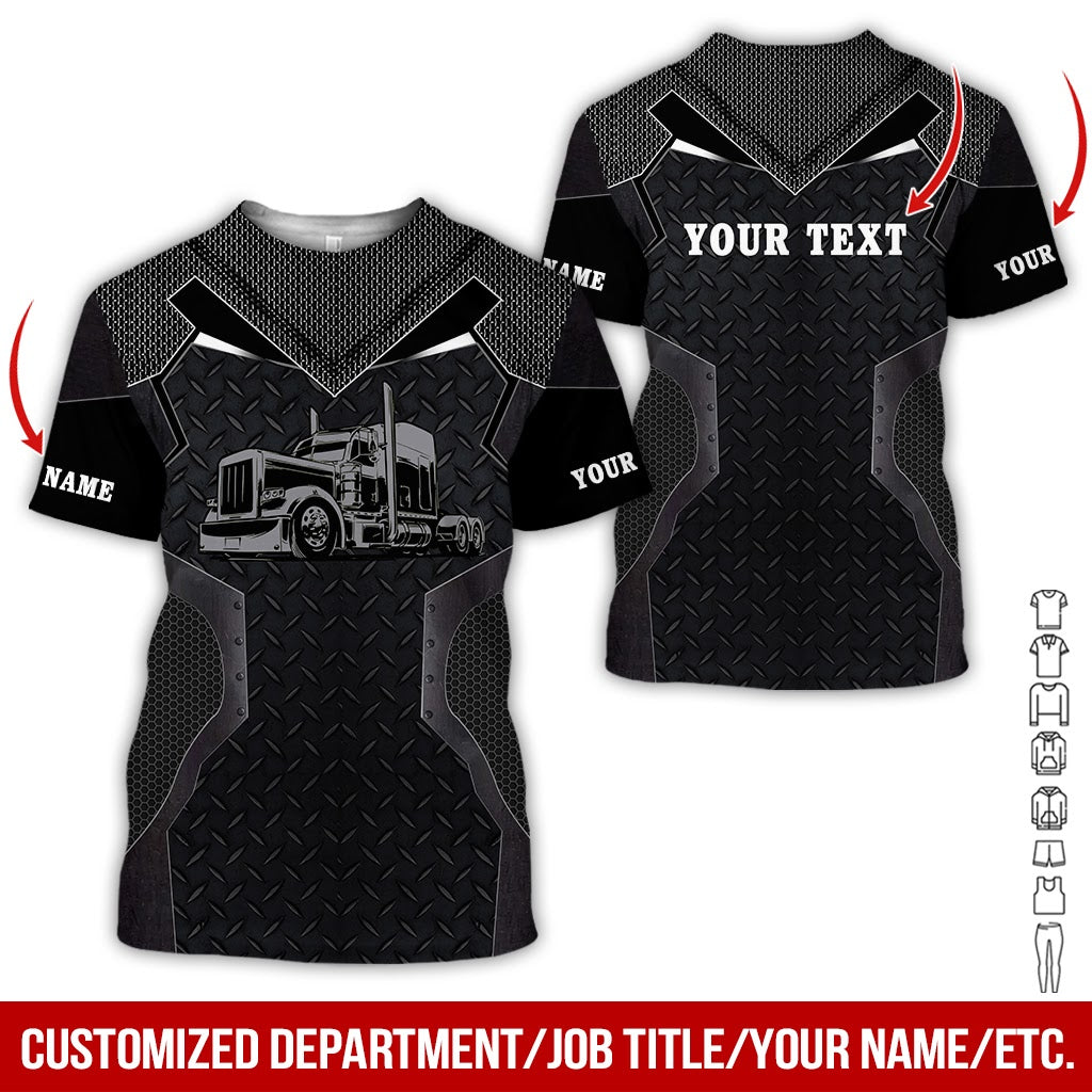 Custom Name Love Tow Truck Printed Clothes, Personalized Tow Driver Apparel