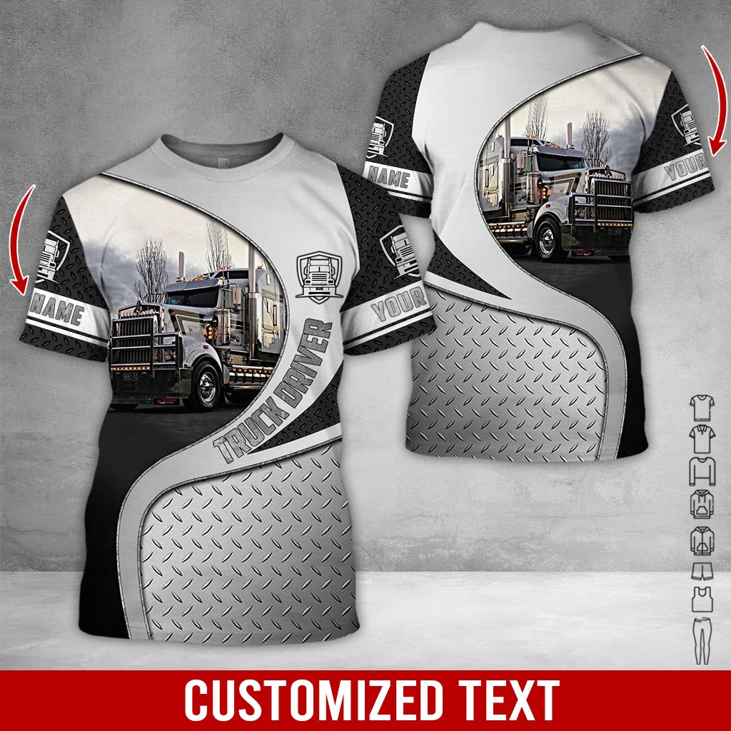 Customized Name Trucker 3D Printed Clothes, Personalized Trucker Apparel