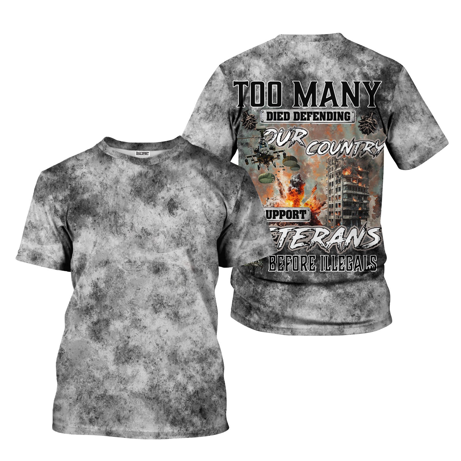 Too Many Died Defending Our Country, Support Our Veterans T-Shirt, Patriotic Military Hoodie, War Graphic Shirt For Men