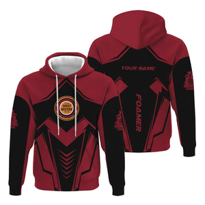 Railspirit Personalized Chicago Great Western Railroad Hoodie Railway Trainspotter Style Zip Up Hoodie Gift Idea For Foamers