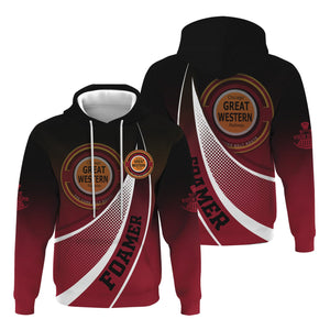 Railspirit Personalized Chicago Great Western Railroad Hoodie Railway-Themed Style Zip Up Hoodie Gift Idea For Trainspotter