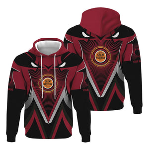 Railspirit Personalized Chicago Great Western Railroad Hoodie Vibrant Graphic Pattern Zip Up Hoodie For Train Enthusiasts