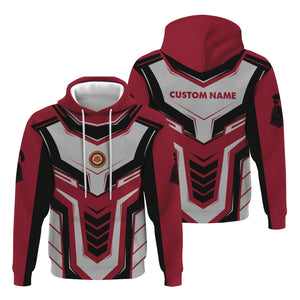 Railspirit Personalized Chicago Great Western Railroad Hoodie Armor-Inspired Design Train Zip Up Hoodie All Over Print