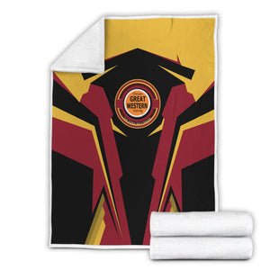 Railspirit Personalized Chicago Great Western Railroad Blanket Strong Line Train Blanket Gift Idea For Train Lover