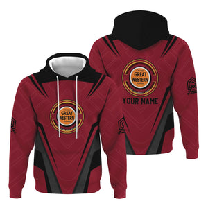 Railspirit Personalized Chicago Great Western Railroad Hoodie Railway Inspired Apparel Train Zip Up Hoodie For Train Lovers