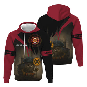 Railspirit Personalized Chicago Great Western Railroad Hoodie Angry Train Hoodie Gift Idea For Train Lover