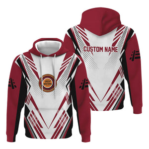 Railspirit Personalized Chicago Great Western Railroad Hoodie Railroad Tribute Design Train Zip Up Hoodie for Train Lovers