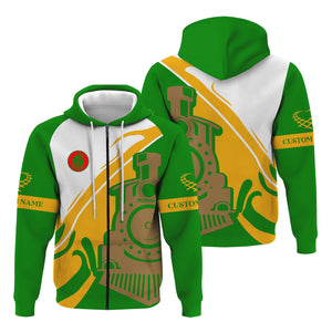 Railspirit Personalized Elgin Joliet And Eastern Railroad Hoodie Flame-Inspired Style Zip Up Hoodie Gift Idea For Train Lovers