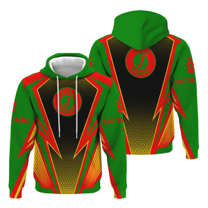 Railspirit Personalized Elgin Joliet And Eastern Railroad Hoodie Lightning Graphic Style Zip Up Hoodie Gift Idea For Train Lover