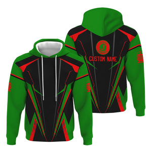 Railspirit Personalized Elgin Joliet And Eastern Railroad Hoodie Lightning-Edge Design Train Zip Up Hoodie For Railroad Lovers