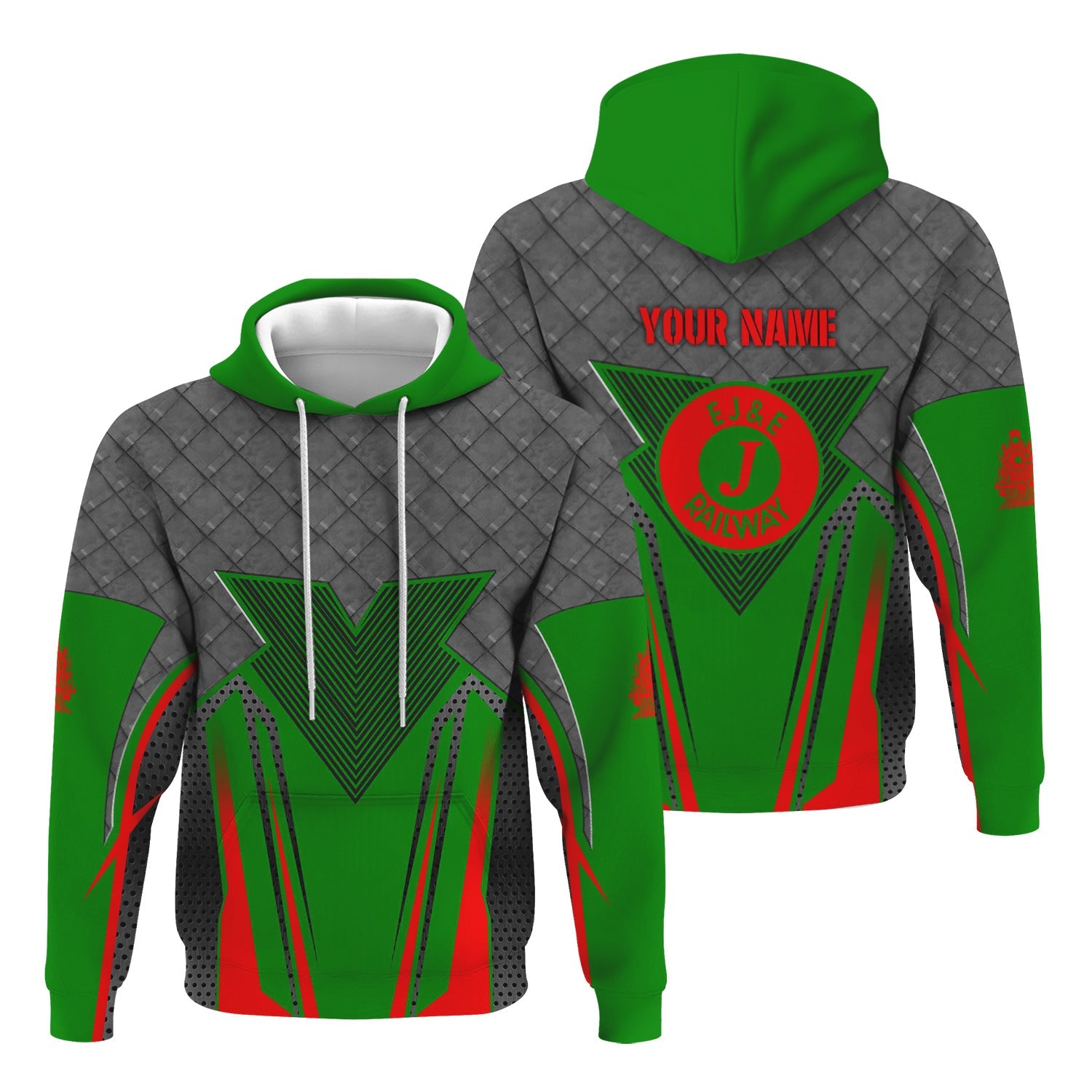 Railspirit Personalized Elgin Joliet And Eastern Railroad Hoodie Rugged Steel Vibes Train Zip Up Hoodie All Over Print