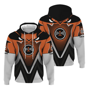 Railspirit Personalized Bessemer And Lake Erie Railroad Hoodie Vibrant Graphic Pattern Zip Up Hoodie For Train Enthusiasts