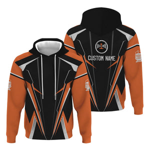 Railspirit Personalized Bessemer And Lake Erie Railroad Hoodie Lightning-Edge Design Train Zip Up Hoodie For Railroad Lovers