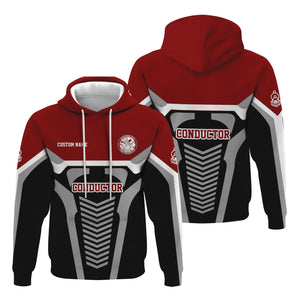 Railspirit Personalized Detroit & Mackinac Railroad Hoodie Track-Inspired with Custom Job Position Train Zip Up Hoodie