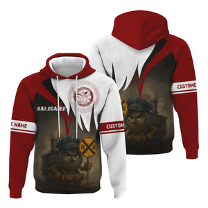 Railspirit Personalized Detroit & Mackinac Railroad Hoodie Angry Train Hoodie Gift Idea For Train Lover