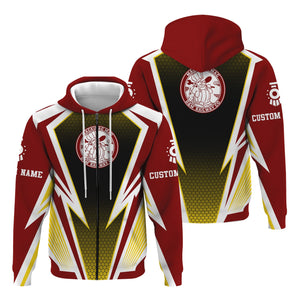 Railspirit Personalized Detroit & Mackinac Railroad Hoodie Lightning Graphic Style Zip Up Hoodie Gift Idea For Train Lover