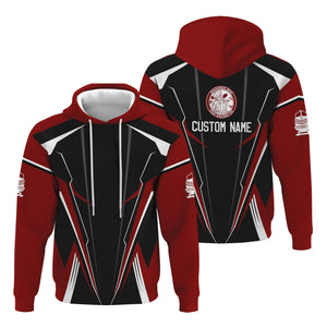 Railspirit Personalized Detroit & Mackinac Railroad Hoodie Lightning-Edge Design Train Zip Up Hoodie For Railroad Lovers