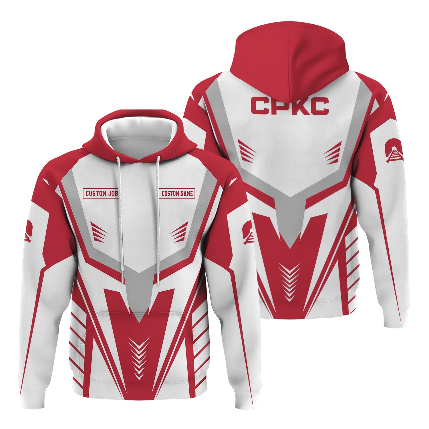 Railspirit Personalized Canadian Pacific Kansas City Hoodie Workwear-Inspired with Custom Position CPKC Train Zip Up Hoodie