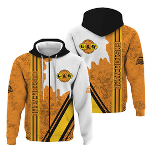 Railspirit Personalized Genesee & Wyoming Inc. Railroad Hoodie All Over Printed Unisex Zip Up Hoodie