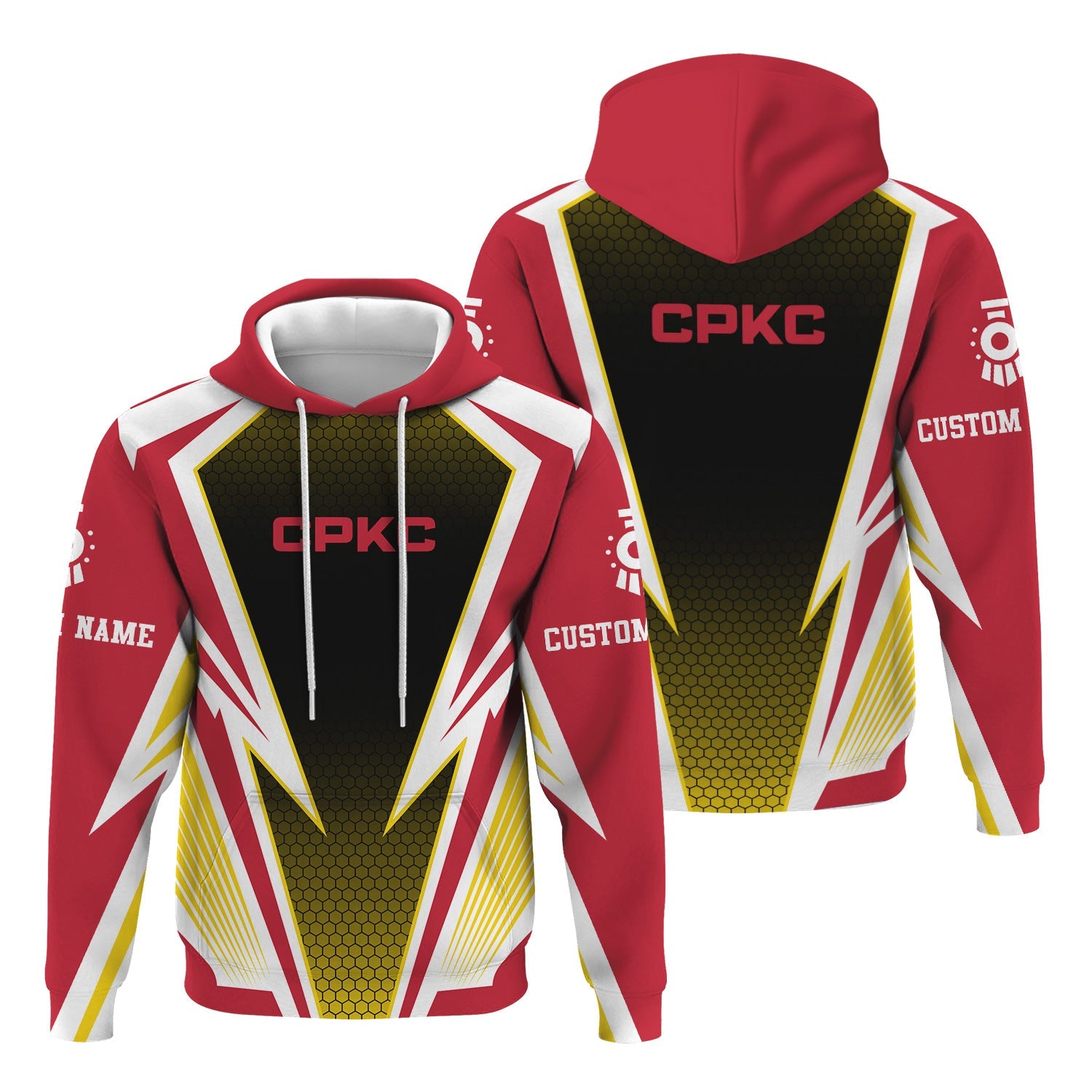 Railspirit Personalized Canadian Pacific Kansas City Hoodie Lightning Graphic Style CPKC Zip Up Hoodie Gift Idea For Train Lover