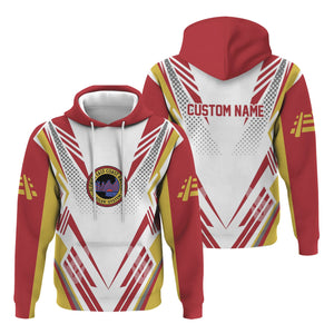 Railspirit Personalized Florida East Coast Railway Hoodie Railroad Tribute Design Train Zip Up Hoodie for Train Lovers