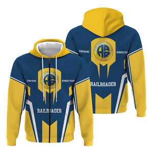 Railspirit Personalized Alaska Railroad Hoodie Custom Year Railroader Zip Up Hoodie Gift Idea For Train Lover