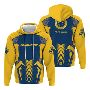 Railspirit Personalized Alaska Railroad Hoodie Standout Style with Custom Position Train Zip Up Hoodie