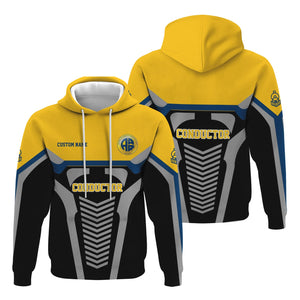 Railspirit Personalized Alaska Railroad Hoodie Track-Inspired with Custom Job Position Train Zip Up Hoodie
