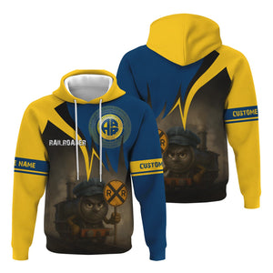 Railspirit Personalized Alaska Railroad Hoodie Angry Train Hoodie Gift Idea For Train Lover