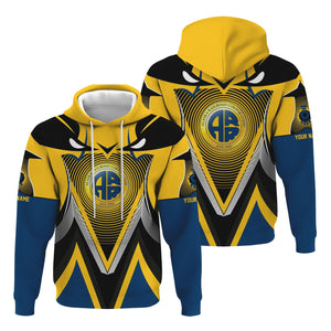 Railspirit Personalized Alaska Railroad Hoodie Vibrant Graphic Pattern Zip Up Hoodie For Train Enthusiasts