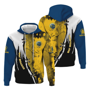 Railspirit Personalized Alaska Railroad Hoodie Retro Stitches Design with Custom Position Train Zip Up Hoodie