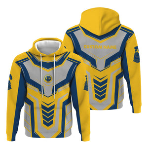 Railspirit Personalized Alaska Railroad Hoodie Armor-Inspired Design Train Zip Up Hoodie All Over Print