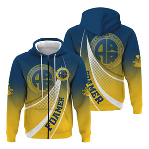 Railspirit Personalized Alaska Railroad Hoodie Railway-Themed Style Zip Up Hoodie Gift Idea For Trainspotter