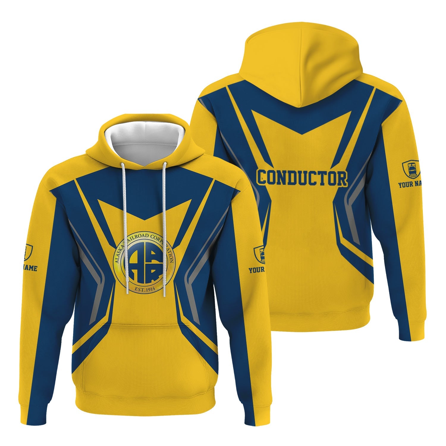 Railspirit Personalized Alaska Railroad Hoodie Unique Style with Custom Job Train Zip Up Hoodie