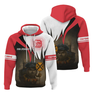 Railspirit Personalized Kansas City Southern Hoodie Angry Train Hoodie Gift Idea For Train Lover