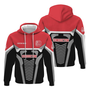 Railspirit Personalized Kansas City Southern Hoodie Track-Inspired with Custom Job Position Train Zip Up Hoodie