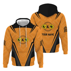 Railspirit Personalized Genesee & Wyoming Inc. Railroad Hoodie Railway Inspired Apparel Train Zip Up Hoodie For Train Lovers