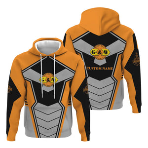 Railspirit Personalized Genesee & Wyoming Inc. Railroad Hoodie Engine-Inspired Style Train Zip Up Hoodie for Railroad Fanatic
