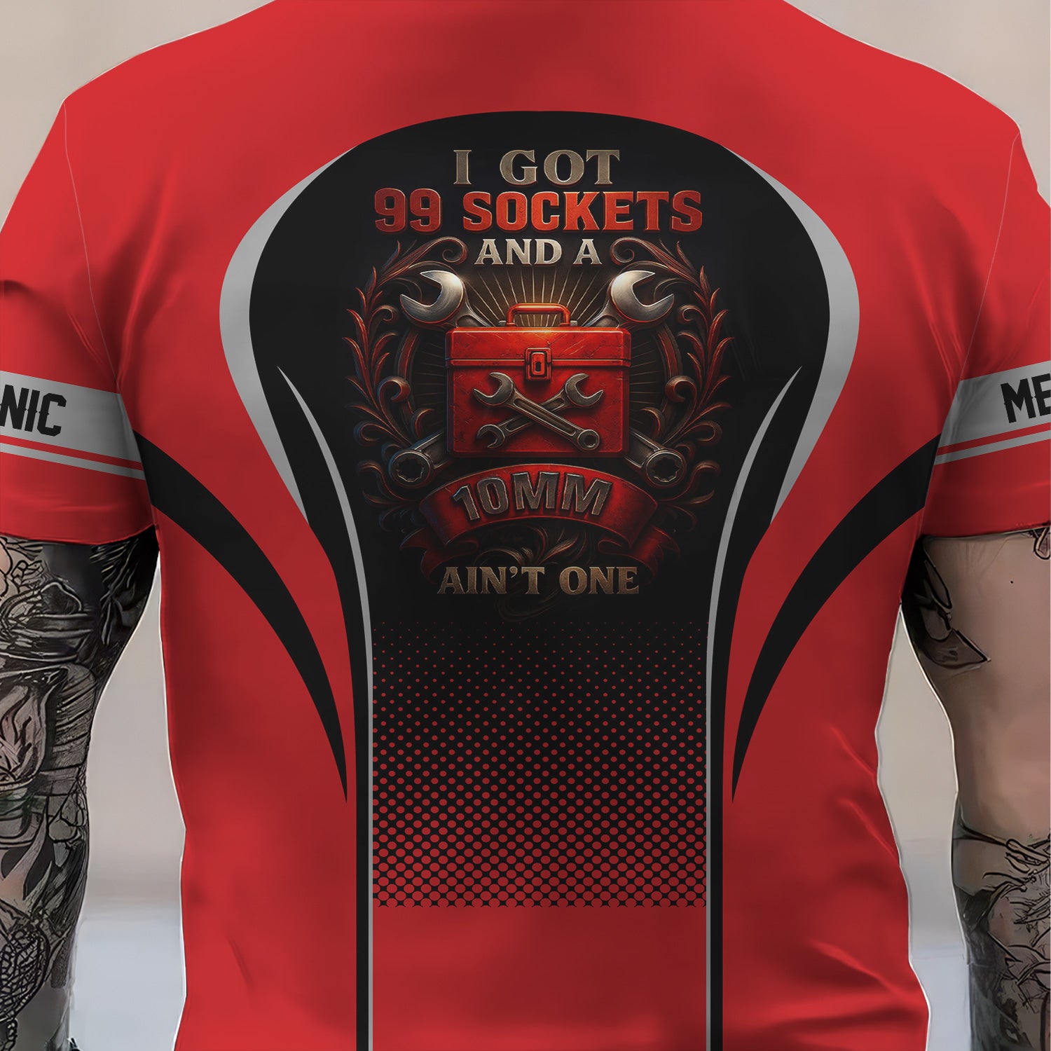 Personalized Mechanic Shirt, I Got 99 Sockets And A 10MM Ain't One, Custom Department, Mechanic Uniforms, Gift For Men