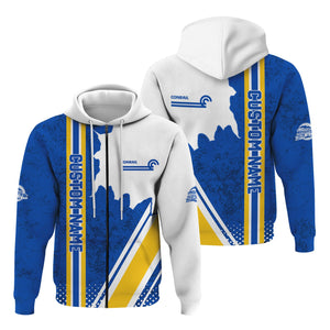 Railspirit Personalized Conrail Railroad Hoodie All Over Printed Unisex Zip Up Hoodie