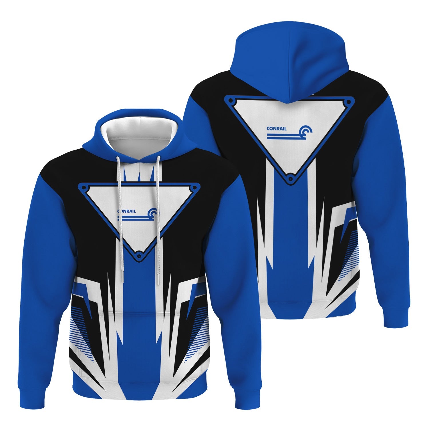 Railspirit Conrail Railroad Hoodie Bold Graphic Style All Over Printed Zip Up Hoodie
