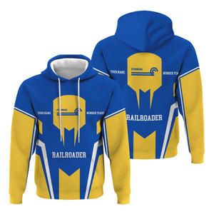 Railspirit Personalized Conrail Railroad Hoodie Custom Year Railroader Zip Up Hoodie Gift Idea For Train Lover