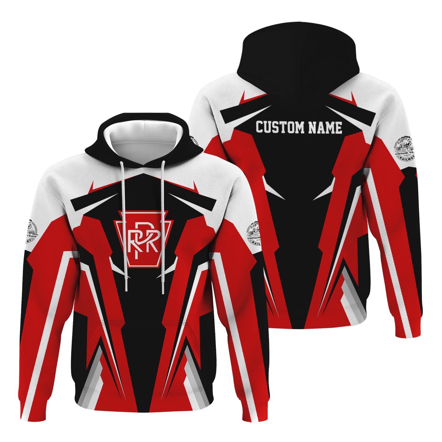 Railspirit Personalized Pennsylvania Railroad Hoodie Strong Line Style Train Hoodie Gift Idea For Train Lover