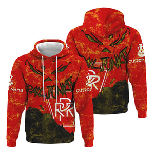 Railspirit Personalized Pennsylvania Railroad Hoodie Torn Graphic Style Train Zip Up Hoodie For Rail Junkie